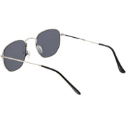 zeroUV Retro Dapper Indie Modern Flat Geometric Lens Sunglasses C518 Sunglasses White Smoke Black Smoke,Gold Brown,Silver Smoke,Gold Green
