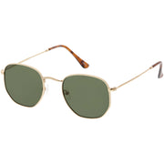zeroUV Retro Dapper Indie Modern Flat Geometric Lens Sunglasses C518 Sunglasses White Smoke Black Smoke,Gold Brown,Silver Smoke,Gold Green