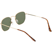 zeroUV Retro Dapper Indie Modern Flat Geometric Lens Sunglasses C518 Sunglasses White Smoke Black Smoke,Gold Brown,Silver Smoke,Gold Green