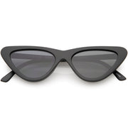 zeroUV Small Retro Slim Flat Lens Cat Eye Sunglasses - C520 Sunglasses Dim Gray Matte Black / Grey (Limited)