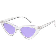 zeroUV Women's Retro 1990's Narrow Flat Color Tone Lens Cat Eye Sunglasses C524 Sunglasses White Smoke Pink Pink,Yellow Blue,Clear Purple,Clear Red,Blue Blue,Red Pink,Clear Yellow,Peach Pink Pink