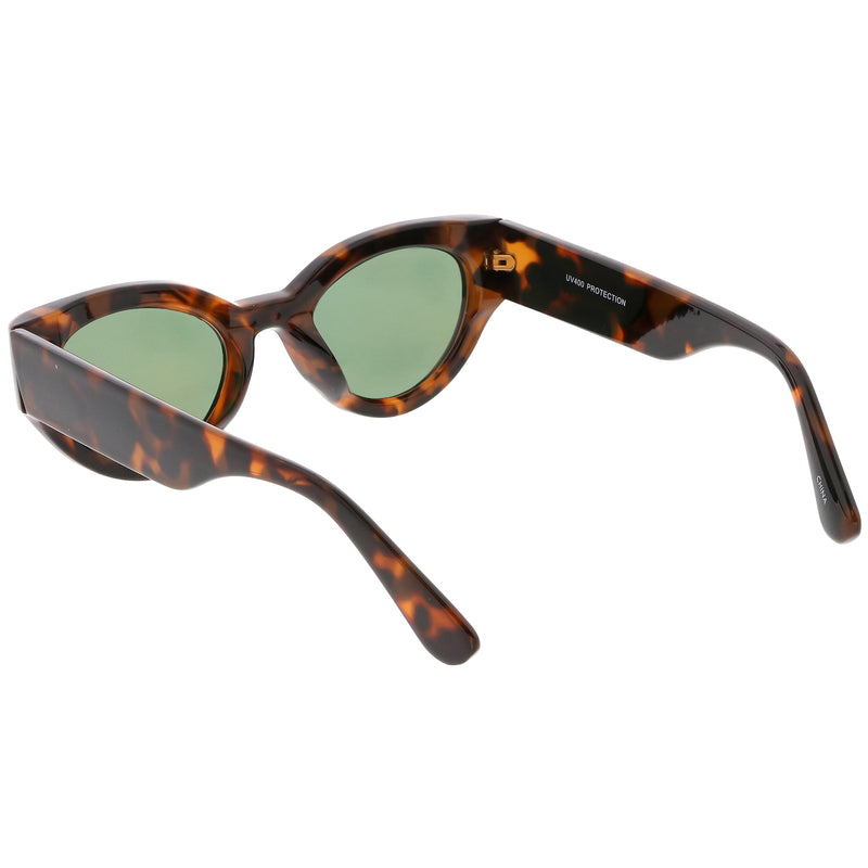 zeroUV Bold Retro Fashion Oval Mirrored Flat Lens Sunglasses C544 White Smoke Shiny Smoke Gold Mirror,Matte Black Pink Mirror,Matte Frost Blue Mirror,Shiny Black Silver Mirror,Shiny Tortoise Magenta Mirror