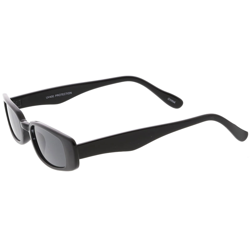 zeroUV Retro 1990's Thin Rectangle Fashion Sunglasses C547 Sunglasses White Smoke Black Smoke,Black Lavender,Clear Green,Smoke Smoke,White Smoke