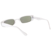 zeroUV Retro 1990's Thin Rectangular Mirrored Lens Sunglasses C548 Sunglasses White Smoke Black Silver Mirror,Black Blue Mirror,White Magenta Mirror,Black Pink Mirror,Black Yellow Mirror