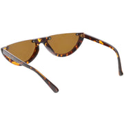 zeroUV Retro 90's Flat Top Moon Shape Cat Eye Sunglasses C569 Sunglasses White Smoke Red Smoke,White Smoke,Black Smoke,Matte Black Green,Tortoise Brown