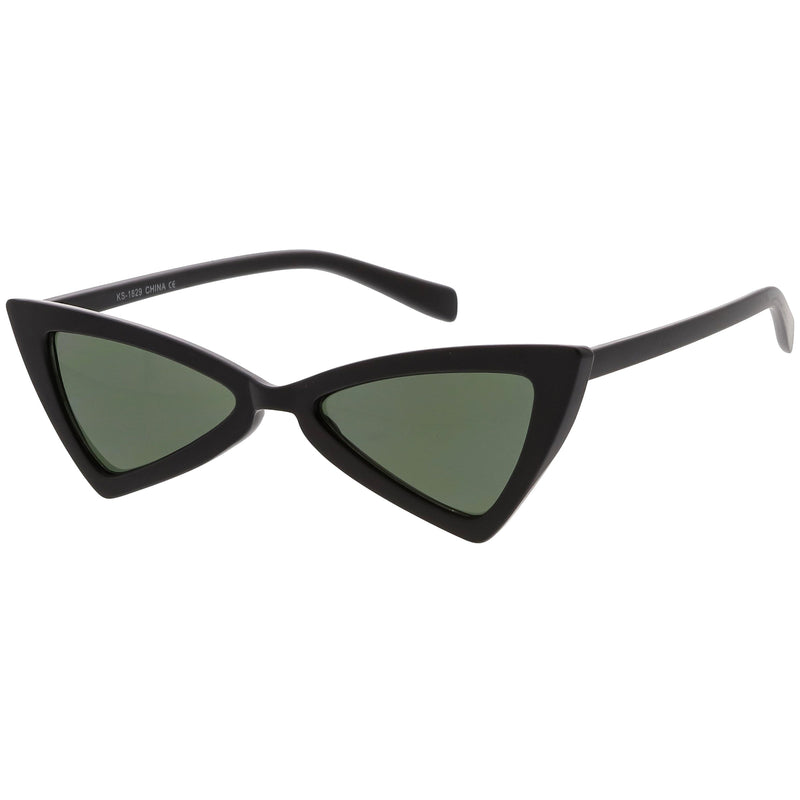 zeroUV Women's Fashion Retro Triangle Cat Eye Sunglasses C570 Sunglasses White Smoke Black Smoke,Matte Black Green,Red Smoke,White Smoke,Tortoise Brown,Pink Smoke