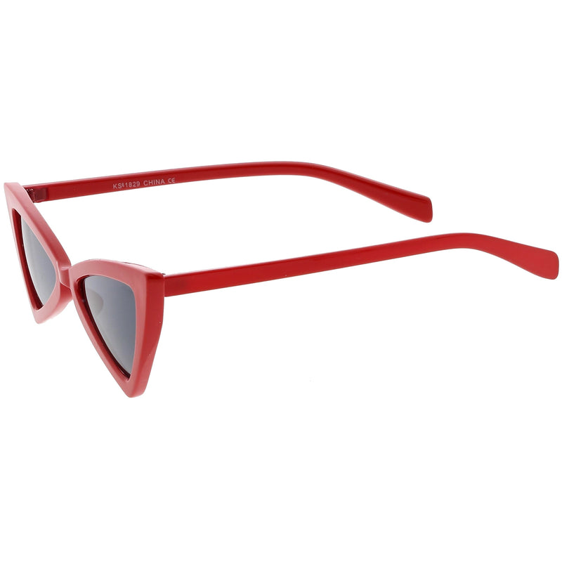 zeroUV Women's Fashion Retro Triangle Cat Eye Sunglasses C570 Sunglasses White Smoke Black Smoke,Matte Black Green,Red Smoke,White Smoke,Tortoise Brown,Pink Smoke