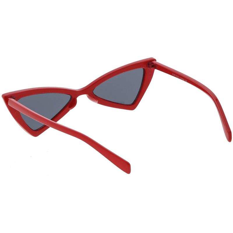 zeroUV Women's Fashion Retro Triangle Cat Eye Sunglasses C570 Sunglasses White Smoke Black Smoke,Matte Black Green,Red Smoke,White Smoke,Tortoise Brown,Pink Smoke