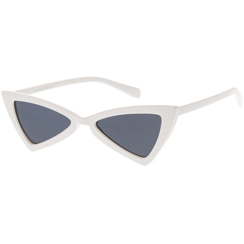 zeroUV Women's Fashion Retro Triangle Cat Eye Sunglasses C570 Sunglasses White Smoke Black Smoke,Matte Black Green,Red Smoke,White Smoke,Tortoise Brown,Pink Smoke