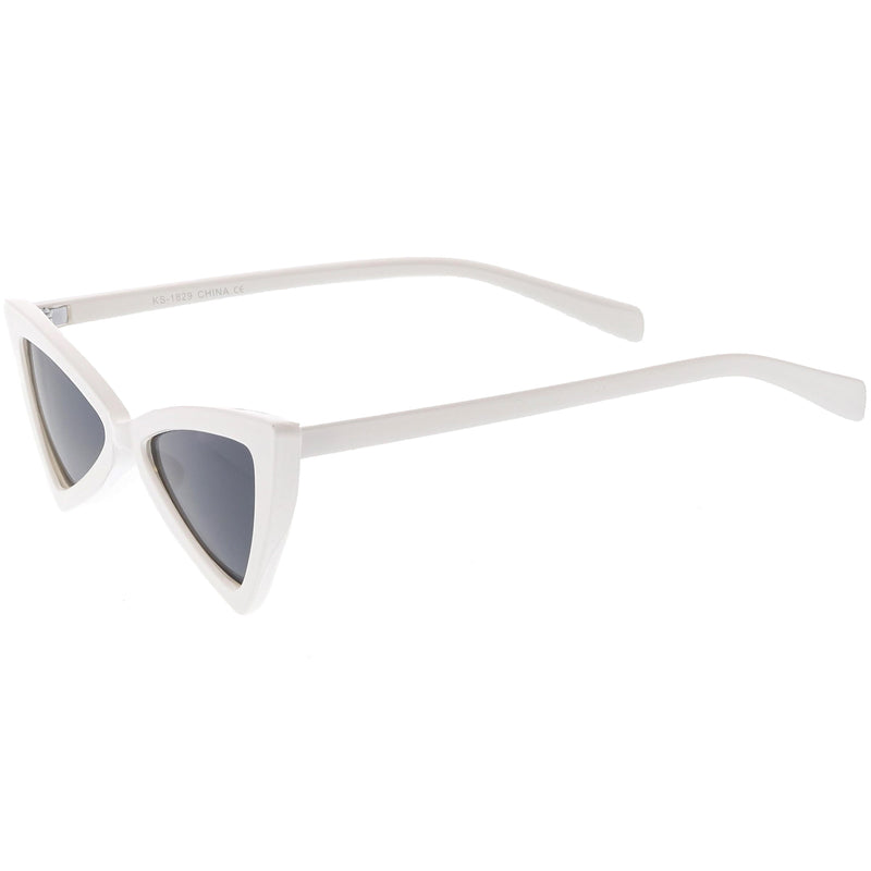 zeroUV Women's Fashion Retro Triangle Cat Eye Sunglasses C570 Sunglasses White Smoke Black Smoke,Matte Black Green,Red Smoke,White Smoke,Tortoise Brown,Pink Smoke