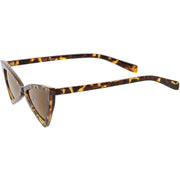 zeroUV Women's Fashion Retro Triangle Cat Eye Sunglasses C570 Sunglasses White Smoke Black Smoke,Matte Black Green,Red Smoke,White Smoke,Tortoise Brown,Pink Smoke