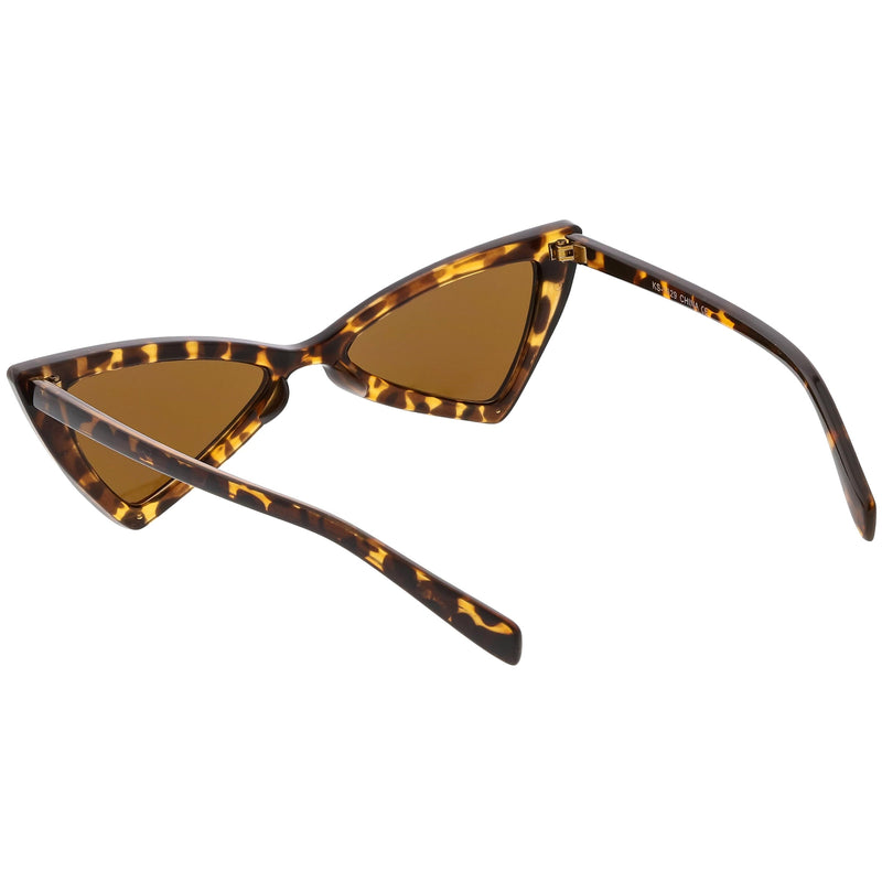 zeroUV Women's Fashion Retro Triangle Cat Eye Sunglasses C570 Sunglasses White Smoke Black Smoke,Matte Black Green,Red Smoke,White Smoke,Tortoise Brown,Pink Smoke