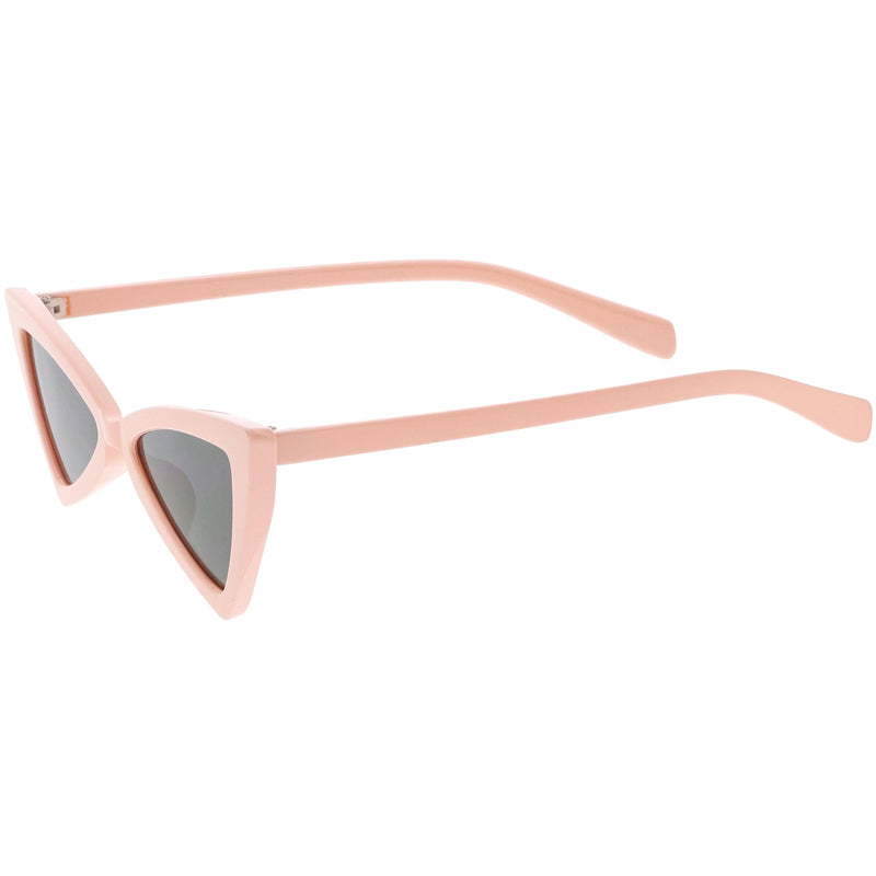 zeroUV Women's Fashion Retro Triangle Cat Eye Sunglasses C570 Sunglasses White Smoke Black Smoke,Matte Black Green,Red Smoke,White Smoke,Tortoise Brown,Pink Smoke