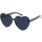 zeroUV Women's Heart Shape Color Tone Monoblock Sunglasses C578 Sunglasses White Smoke Orange,Red,Pink,Yellow,Purple,Smoke