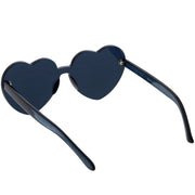zeroUV Women's Heart Shape Color Tone Monoblock Sunglasses C578 Sunglasses White Smoke Orange,Red,Pink,Yellow,Purple,Smoke