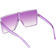 zeroUV Women's Oversize Festival Color Tone Square Sunglasses C581 Sunglasses White Smoke Pink,Purple,Green,Red,Yellow