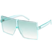 zeroUV Women's Oversize Festival Color Tone Square Sunglasses C581 Sunglasses White Smoke Pink,Purple,Green,Red,Yellow