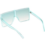 zeroUV Women's Oversize Festival Color Tone Square Sunglasses C581 Sunglasses White Smoke Pink,Purple,Green,Red,Yellow