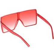 zeroUV Women's Oversize Festival Color Tone Square Sunglasses C581 Sunglasses White Smoke Pink,Purple,Green,Red,Yellow