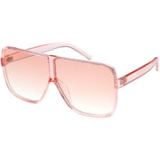 zeroUV Oversize Festival Flat Top Translucent Color Tone Sunglasses C582 Sunglasses White Smoke Green,Pink,Purple,Yellow,Red