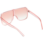 zeroUV Oversize Festival Flat Top Translucent Color Tone Sunglasses C582 Sunglasses White Smoke Green,Pink,Purple,Yellow,Red