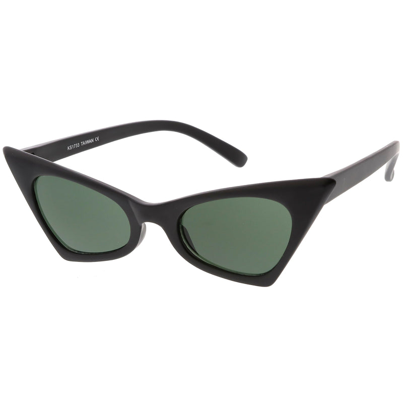 zeroUV Women's Retro High Pointed Cat Eye Sunglasses C583 Sunglasses White Smoke Red Smoke,Black Smoke,Matte Black Green,White Smoke,Blue / Smoke,Purple / Smoke