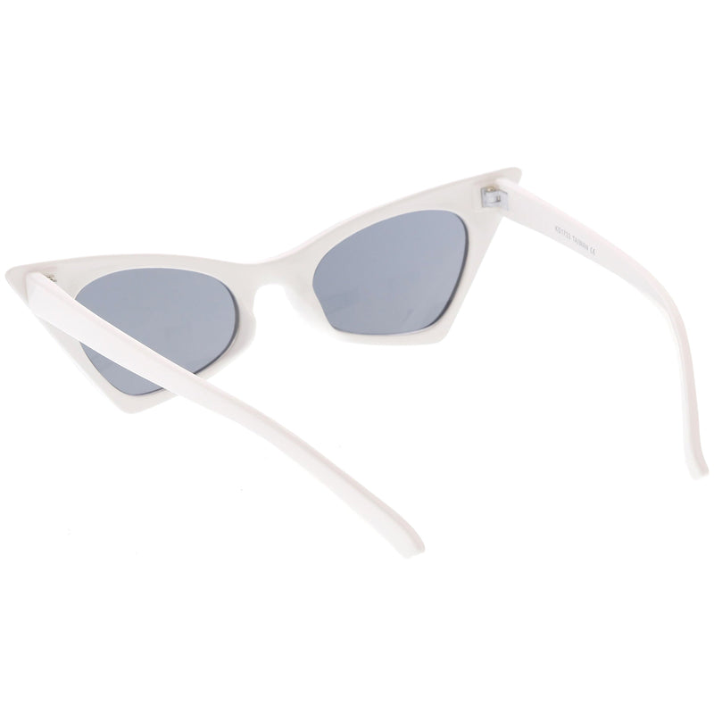 zeroUV Women's Retro High Pointed Cat Eye Sunglasses C583 Sunglasses White Smoke Red Smoke,Black Smoke,Matte Black Green,White Smoke,Blue / Smoke,Purple / Smoke