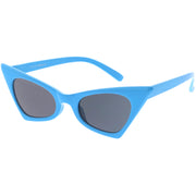 zeroUV Women's Retro High Pointed Cat Eye Sunglasses C583 Sunglasses White Smoke Red Smoke,Black Smoke,Matte Black Green,White Smoke,Blue / Smoke,Purple / Smoke