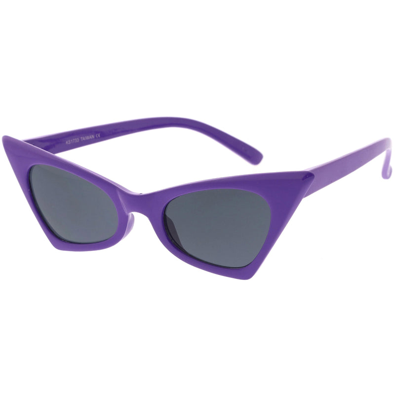 zeroUV Women's Retro High Pointed Cat Eye Sunglasses C583 Sunglasses White Smoke Red Smoke,Black Smoke,Matte Black Green,White Smoke,Blue / Smoke,Purple / Smoke