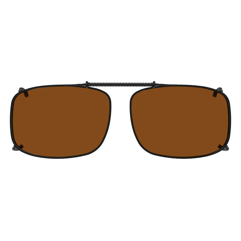 eyekeeper.com Clip on Sunglasses Over Readers Polarized Clips C60 (57mmX39mm) Sunglasses Saddle Brown Brown