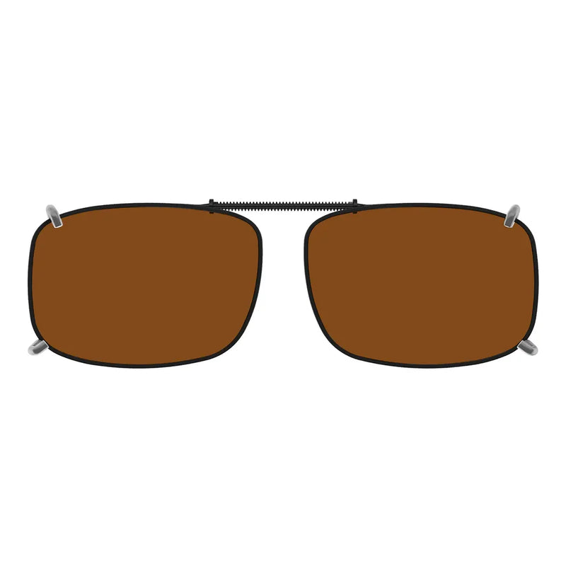 eyekeeper.com Clip on Sunglasses Over Readers Polarized Clips C60 (57mmX39mm) Sunglasses Saddle Brown Brown,G15,Grey