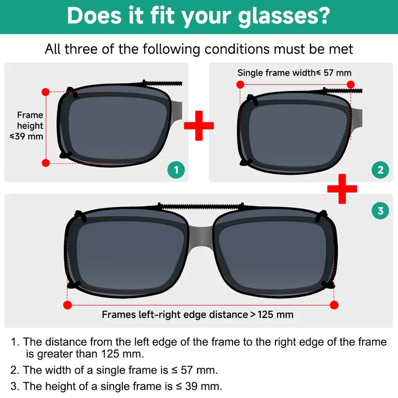 eyekeeper.com 3 Pack Wide Lens Clip on Polarized Sunglasses C60(57mmX39mm) Sunglasses White Smoke 3 Pairs Mix,Grey-3pcs,G15-3pcs,Brown-3pcs