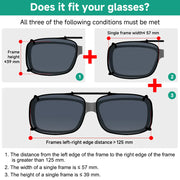 eyekeeper.com Clip on Sunglasses Over Readers Polarized Clips C60 (57mmX39mm) Sunglasses White Smoke Brown,G15,Grey