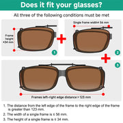 eyekeeper.com Polarized Lens Clip on Sunglasses C61 (56MMx34MM) Sunglasses White Smoke Brown,G15,Grey