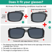 eyekeeper.com 3 Pack Polarized Clip on Sunglasses C61 (56MMx34MM) Sunglasses White Smoke 3 Pairs Mix