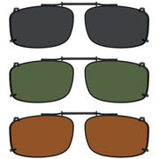 eyekeeper.com 3 Pack Polarized Clip on Sunglasses C61 (56MMx34MM) Sunglasses White Smoke 3 Pairs Mix