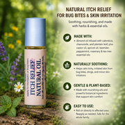 MION Artisan Soap Co. Itch Relief Natural Oil | Infused With Herbs | Made With Essential Oils Antique White
