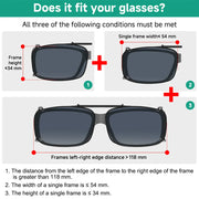 eyekeeper.com Polarized Lens Clip on Sunglasses C63 (54MMx34MM) Sunglasses White Smoke Brown,G15,Grey