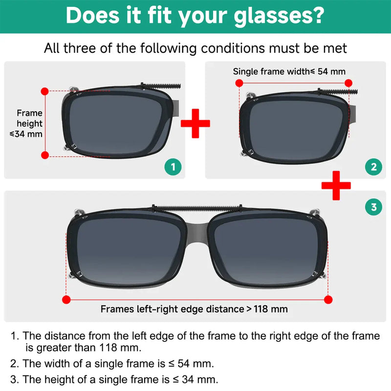 eyekeeper.com Polarized Lens Clip on Sunglasses C63 (54MMx34MM) Sunglasses White Smoke Brown,G15,Grey