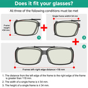 eyekeeper.com 3 Pack Metal Blue Light Filter Clip on Glasses C63 (54MMx34MM) Eyeglasses White Smoke Clear-3pcs