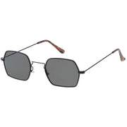 zeroUV Ultra Slim Metal Hexagon Geometric Sunglasses C633 Sunglasses White Smoke Gold / Smoke,Black / Smoke,Silver / Smoke,Gold / Green