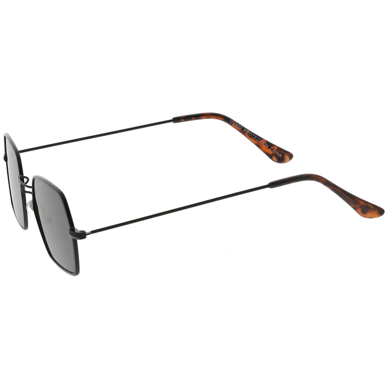 zeroUV Ultra Slim Metal Hexagon Geometric Sunglasses C633 Sunglasses White Smoke Gold / Smoke,Black / Smoke,Silver / Smoke,Gold / Green