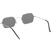 zeroUV Ultra Slim Metal Hexagon Geometric Sunglasses C633 Sunglasses White Smoke Gold / Smoke,Black / Smoke,Silver / Smoke,Gold / Green