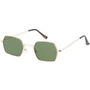 zeroUV Ultra Slim Metal Hexagon Geometric Sunglasses C633 Sunglasses White Smoke Gold / Smoke,Black / Smoke,Silver / Smoke,Gold / Green