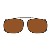 eyekeeper.com Metal Frame Polarized Lens Clip on Sunglasses C64 (54MMx37MM) Sunglasses Sienna Brown