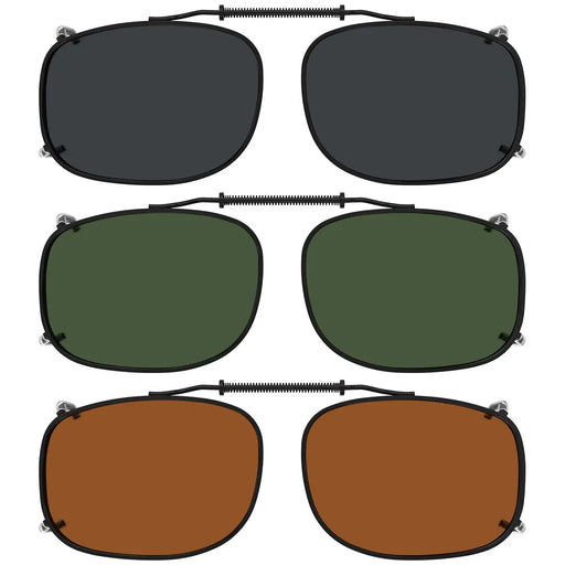 eyekeeper.com 3 Pack Clip on Sunglasses Over Readers Polarized C64 (54MMx37MM) Sunglasses White Smoke 3 Pairs Mix