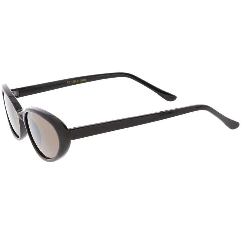 zeroUV Women's Retro True Vintage Round Oval Mirrored Lens Sunglasses C654 Sunglasses White Smoke Black Smoke Mirror,Tortoise Brown Mirror,Tortoise Smoke Mirror,Black Brown Mirror