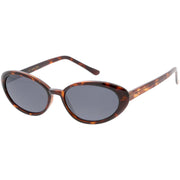 zeroUV Women's Retro True Vintage Round Oval Mirrored Lens Sunglasses C654 Sunglasses White Smoke Black Smoke Mirror,Tortoise Brown Mirror,Tortoise Smoke Mirror,Black Brown Mirror