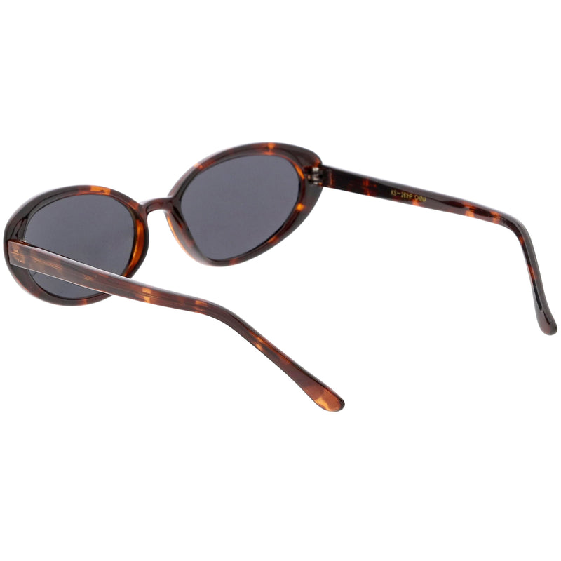 zeroUV Women's Retro True Vintage Round Oval Mirrored Lens Sunglasses C654 Sunglasses White Smoke Black Smoke Mirror,Tortoise Brown Mirror,Tortoise Smoke Mirror,Black Brown Mirror
