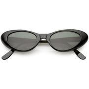 zeroUV Women's Small Retro True Vintage Cat Eye Sunglasses C661 Sunglasses White Smoke Black Smoke,Tortoise Smoke